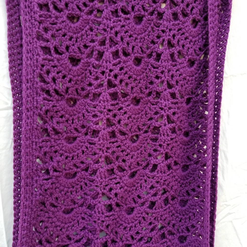 Purple handmade scarf